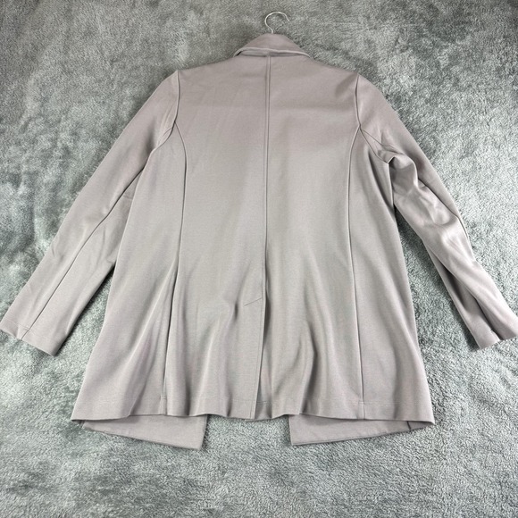 Eileen Fisher Blazer Womens XXS Gray Open Front Long Sleeve Lyocell Blend Jacket - Picture 9 of 12